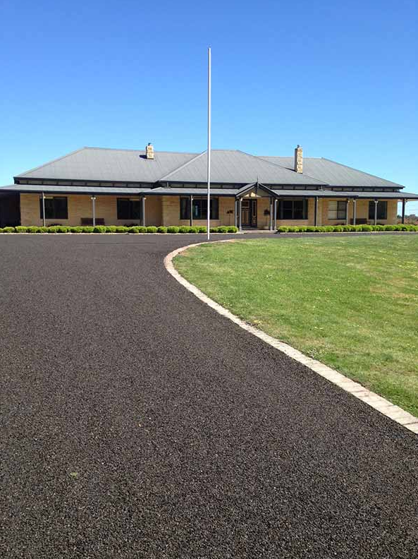 This is a photo of an asphalt driveway which has been installed by This is a photo of an asphalt driveway which has been installed by Yarrambat Road Tech Road Tech